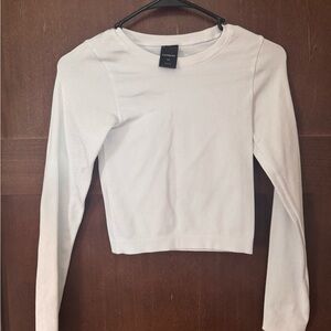 Express White Long Sleeve Top